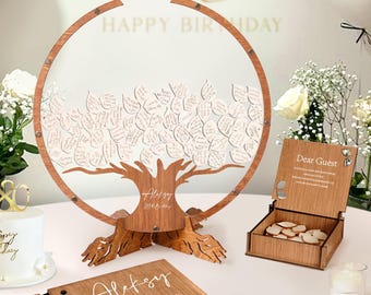 Birthday Guest Book Alternative / Personalized 40th, 50th, 60th, 70th Birthday Guestbook / Photo book /  Gift for men and women