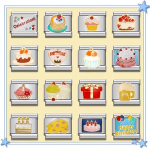 Dessert Cake Italian Charm Bracelet \ Italian Charms \ Italian Bracelet \ Vintage Italian Charm \ Charm for Bracelet