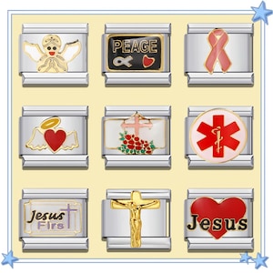 Religious belief/Jesus Italian Charm Bracelet \ Italian Charms \ Italian Bracelet \ Vintage Italian Charm \ Charm for Bracelet