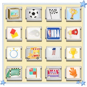 Sports Italian Charm Bracelet \ Italian Charms \ Italian Bracelet \ Vintage Italian Charm \ Charm for Bracelet