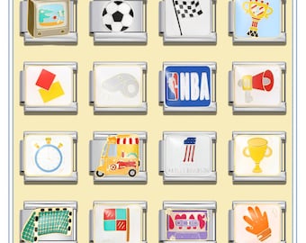 Italiaanse sportbedelarmband \ Italiaanse bedels \ Italiaanse armband \ vintage Italiaanse charme \ Charm voor armband