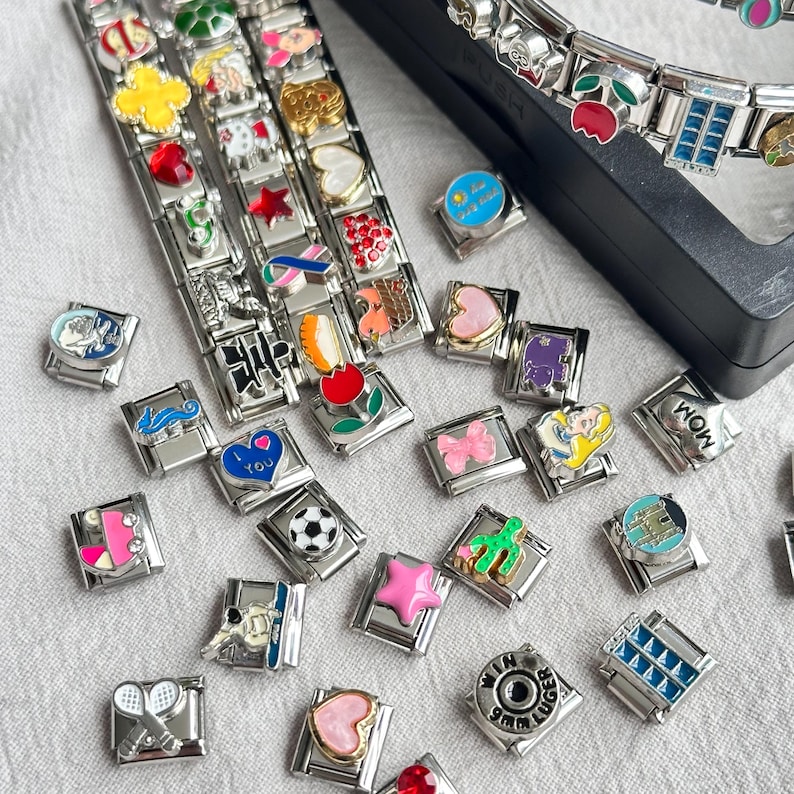 Random Italian Charms - You Can Make a Wish - Silver Charm Bracelets ...