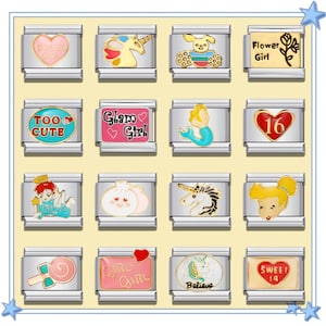 Girl Italian Charm Bracelet \ Italian Charms \ Italian Bracelet \ Vintage Italian Charm \ Charm for Bracelet