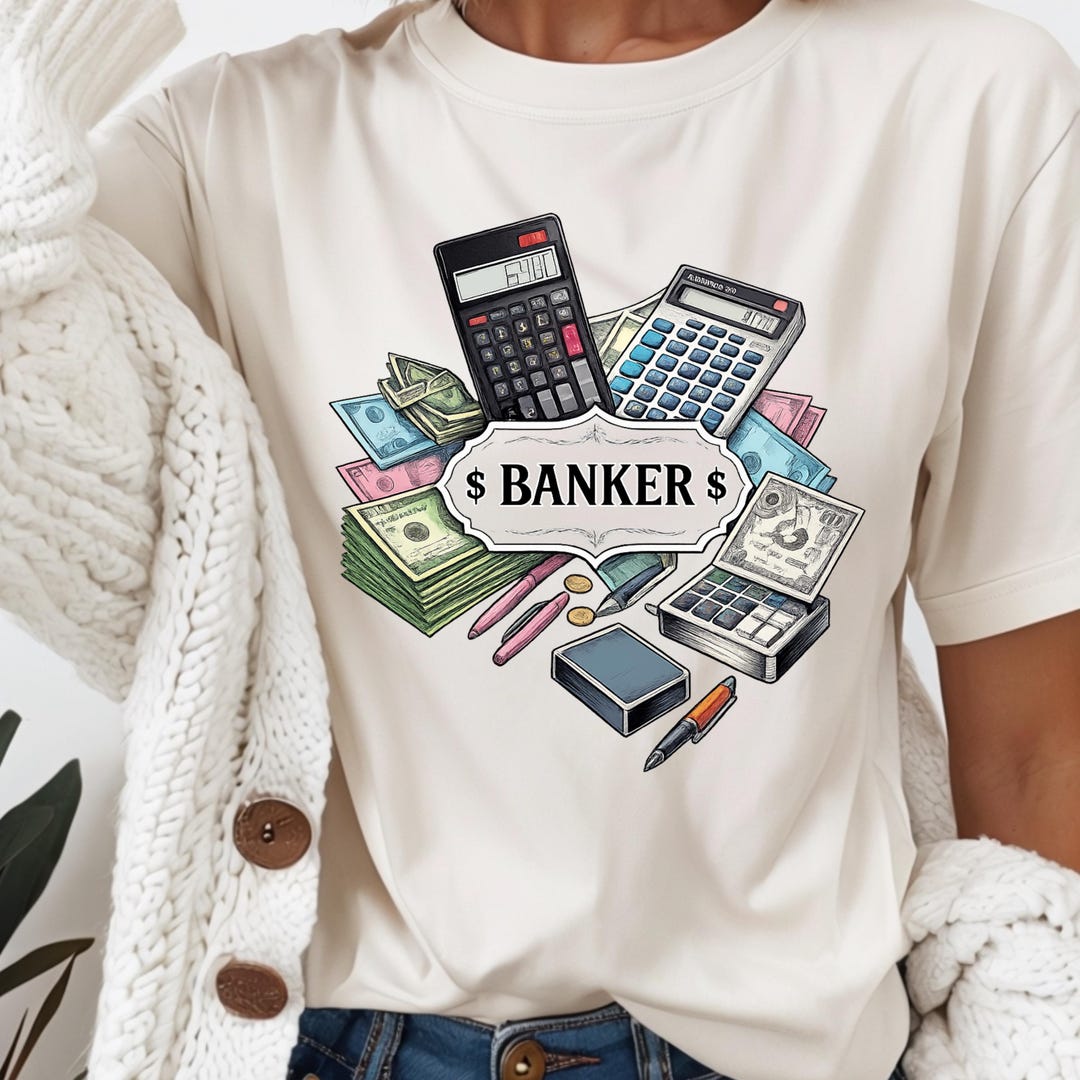 Banker PNG, Bank Teller Shirt Design, Sublimation Design, Banker Gift ...