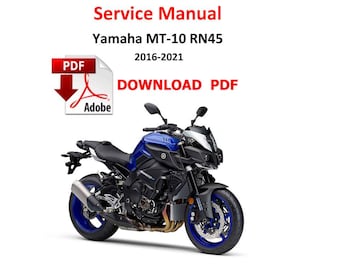 Yamaha MT-10 RN45 2016 - 2021   PDF Service Manual Repair Guide workshop Pages 732 moto MT10 MT 10 Motorrad Handbuch