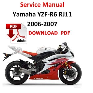 Yamaha YZF-R6 RJ11  2006 - 2007 PDF Service Manual Repair workshop Pages 434 Digital Guide Motorrad Werkstatthandbuch