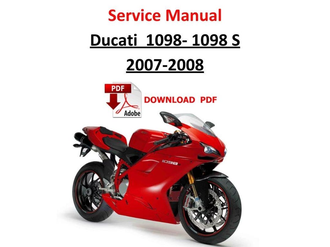 Ducati 1098 1098S 2007 2008 PDF サービスマニュアル 修理工場