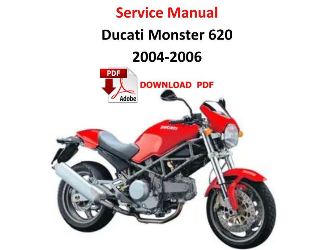 Ducati Monster 620 M620S 2004 2006 PDF Service Manual Repair