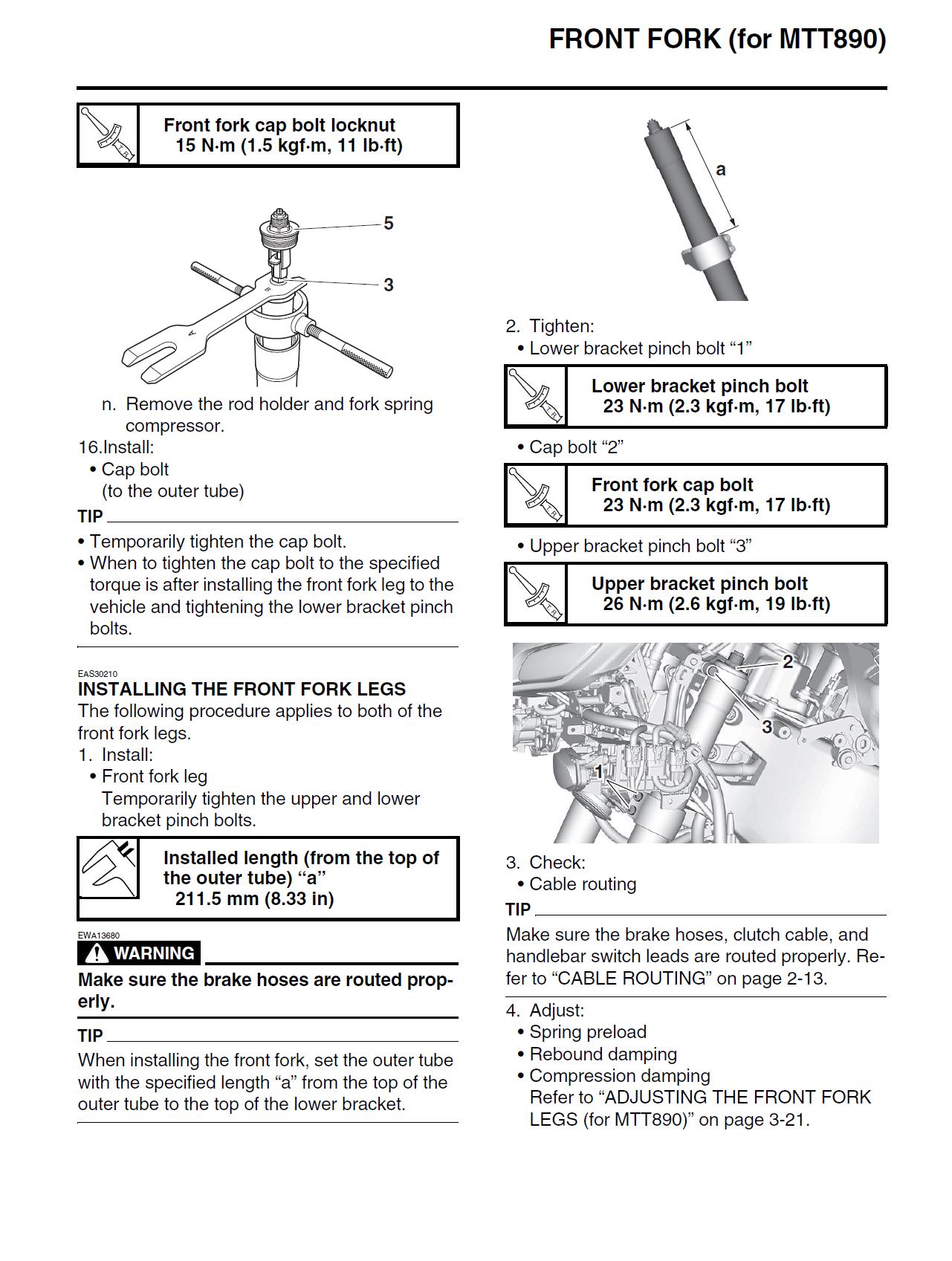 Yamaha Tracer 9 / GT RN70 2021 - 2023 PDF Service Manual Repair