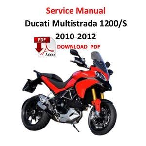 Ducati Multistrada 1200 1200S 2010 - 2012 multi1200 PDF Service Digital Manual Repair Guide workshop Pages 912 Motorrad Handbuch