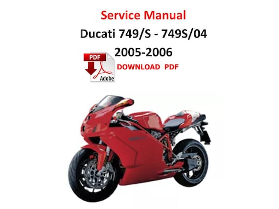 Ducati 749 - 749S 2005 - 2006 PDF Service Manual Repair Workshop