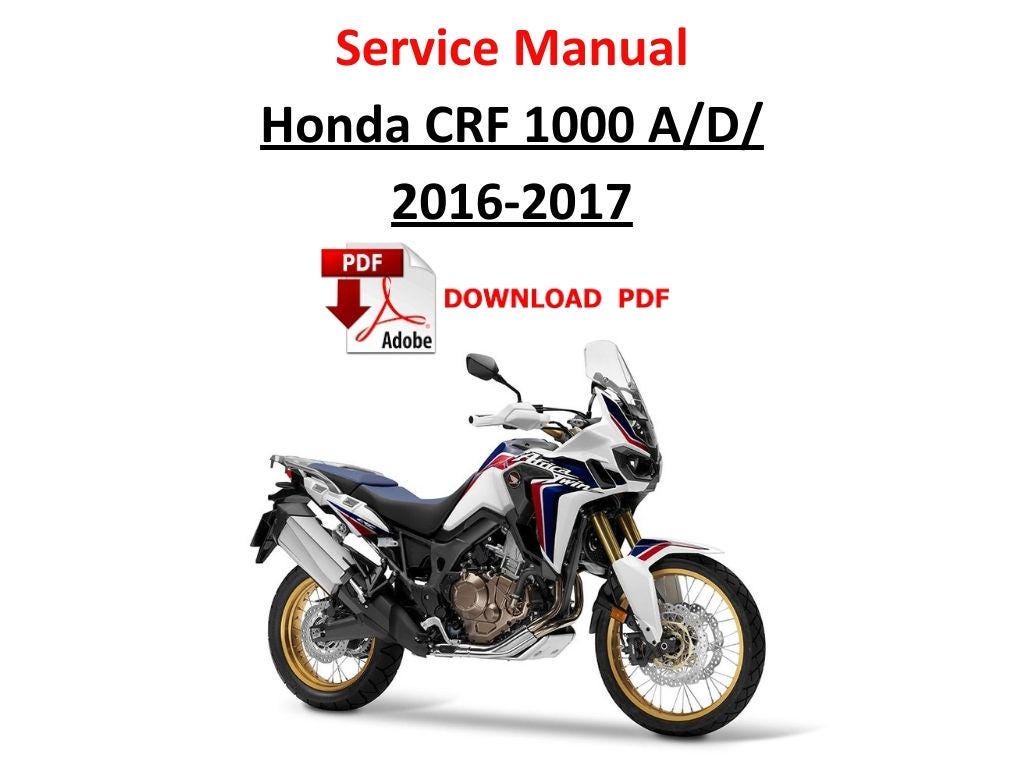 Honda CRF 1000 - CRF1000 A D 2016 - 2017 Africa Twin DCT PDF