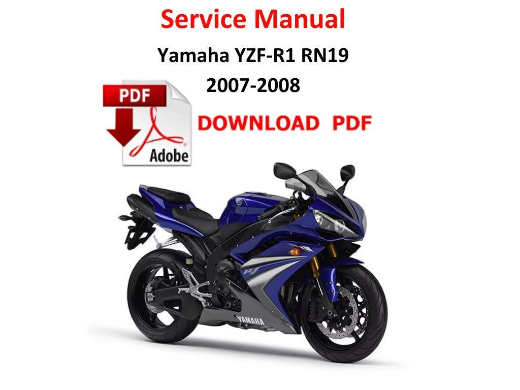 Yamaha YZF-R1 RN19 2007 - 2008 PDF Service Manual Repair