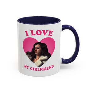 I love my girlfriend Priscilla Delgado as Angel retro heart Mug, Priscilla Delgado as Angel Design Accent Ceramic Mug, (11oz) image 2