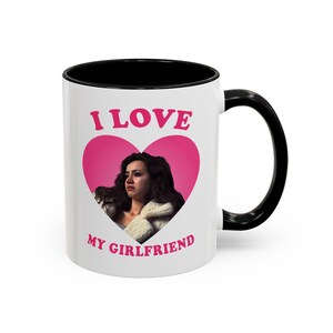 I love my girlfriend Priscilla Delgado as Angel retro heart Mug, Priscilla Delgado as Angel Design Accent Ceramic Mug, (11oz) image 4