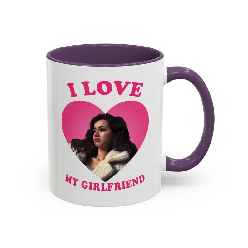 I love my girlfriend Priscilla Delgado as Angel retro heart Mug, Priscilla Delgado as Angel Design Accent Ceramic Mug, (11oz) image 19