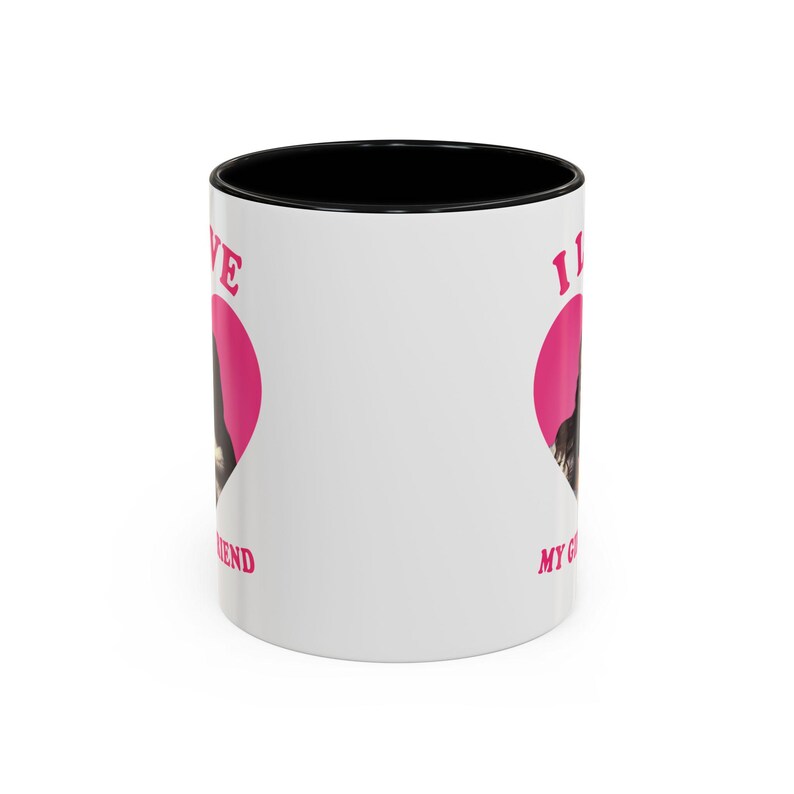 I love my girlfriend Priscilla Delgado as Angel retro heart Mug, Priscilla Delgado as Angel Design Accent Ceramic Mug, (11oz) image 6