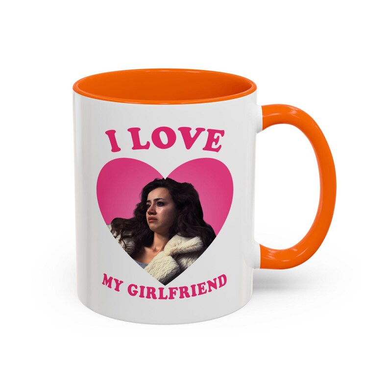 I love my girlfriend Priscilla Delgado as Angel retro heart Mug, Priscilla Delgado as Angel Design Accent Ceramic Mug, (11oz) image 16