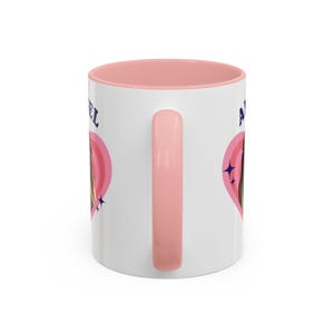 Taza retro con forma de corazón de Priscilla Delgado como Ángel, taza de cerámica con diseño de Priscilla Delgado como Ángel (325 ml) imagen 13
