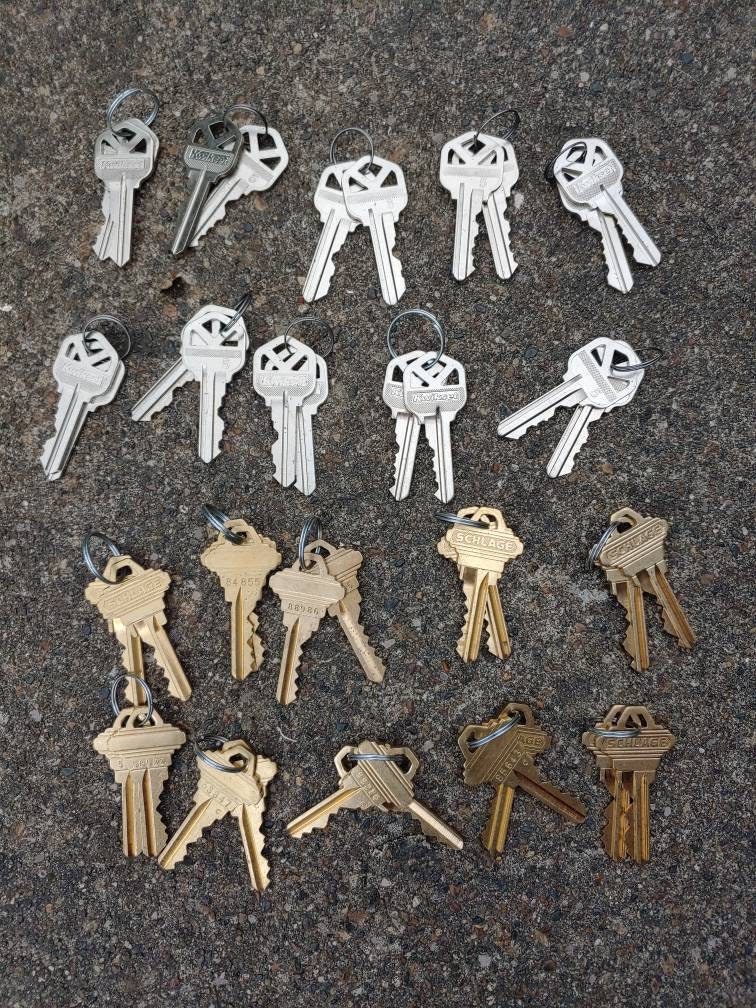 Cut House Keys for Craft or Repurpose Project 10 Pair / 20 Etsy
