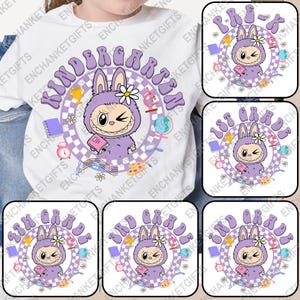Doll Cartoon Back To School Png Bundle, Pre-K to Fourth Grade Png, Cartoon School Grade Png, Kids 1st Day Of School, Kawaii Monster Clipart