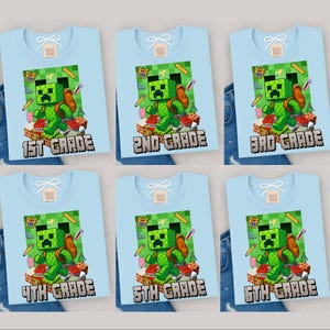 Gamer Back To School Png Bundle, 1st 2nd 3rd 4th 5th 6th Grades Png, Gamer Boys Png, Preppy First Day of School Png, Boy Kids Back School