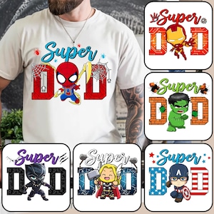 Superdad Shirt Png Bundle, Custom Superhero Dad With Kids Name Png, Happy Father&#39;s Day Png, Gift For Dad, Best Dad Ever Png, Digital File