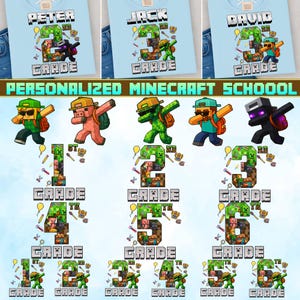 Personalized Gamer Back To School Png Bundle, Grade Png Bundle, Gamer Boys Png, Boy Kids Back School, First Day Png, Teacher School Png