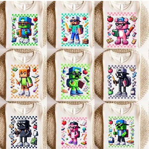 Gamer Preppy Back To School Png Bundle, Gamer Boys Png, Back To School Png, First Day Of School Png, Teacher School Png, School For Boys