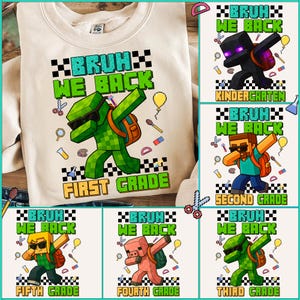 Gamer Bruh We Back Png Bundle, Preppy Back To School Png Bundle, Gamer Boy Png, Boys First Day Of School, School For Boys, Kids Back School