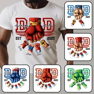 Bundle Custom Fist Bump Dad Png, Super Dad Fist Bump Png, Super Dad And Children Hands Png, Personalized Dad Fist Bump Set, Gifts For Father