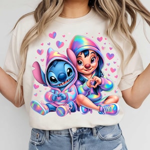Aquarela de Alienígena Azul e Amigo PNG, Clipart de Alienígena Azul com Vibrações de Verão PNG, Estética de Arco-Íris em Desenho Animado, Presentes para Melhores Amigos, Download Instantâneo