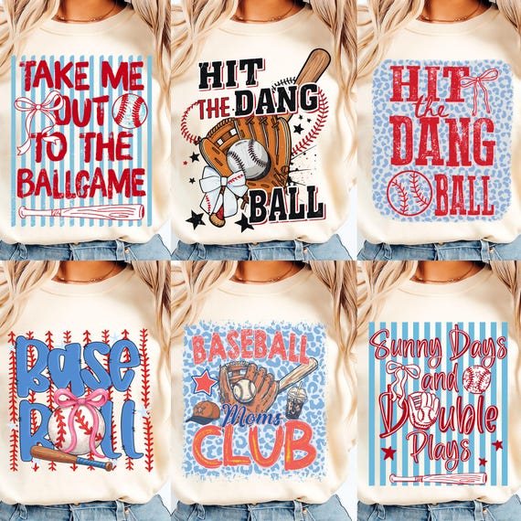 Preppy Baseball Png Bundle, Hit The Dang Ball Png, Swing Batter Batter Png, Home Run Png, Baseball Mom Shirt Design, Baseball Lover Gift