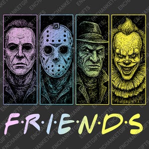 Freunde Horror Charakter Png, Movie Killers Neon Png, Scary Halloween Film Png, Horrorfilm Png, Serie Killer Halloween Png, Digitale Datei