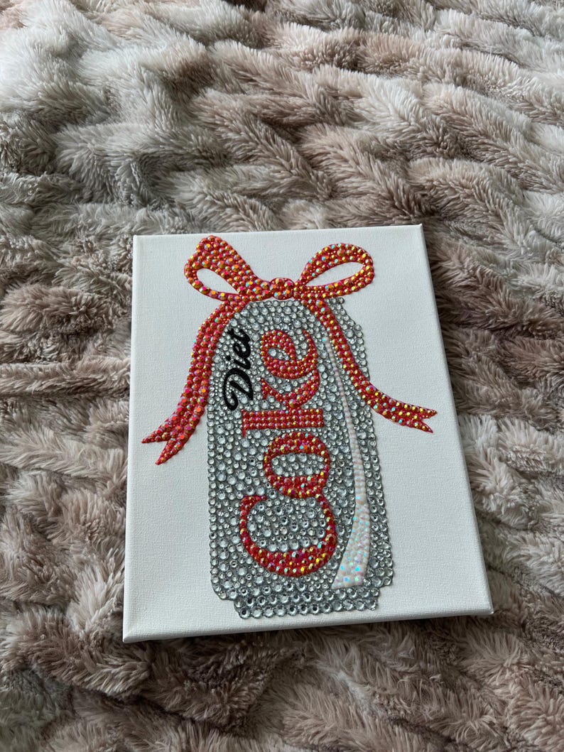 Diet Coke Rhinestone Canvas - Etsy