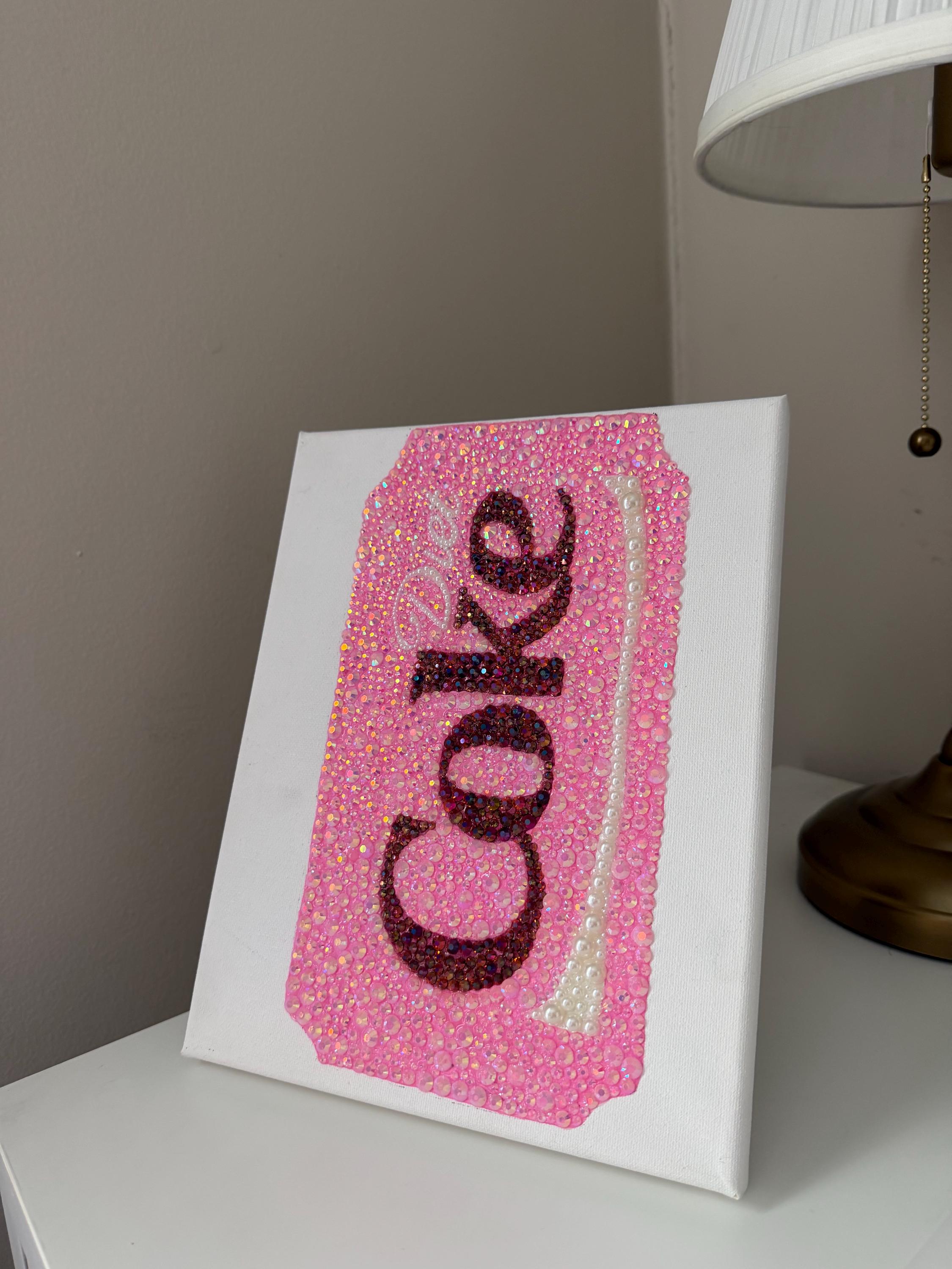 Pink Diet Coke Rhinestone Canvas - Etsy