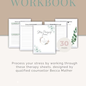 Stress Processing Therapy Journal | 30-Page Printable Mental Health Workbook | Anxiety, Overwhelm & Emotional Regulation PDF