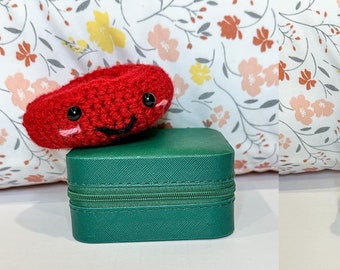 Crochet Red Blood Cell Plushie Made to Order, Crochet Red Blood Cell Drop - Handmade Amigurumi Blood Cell Toy