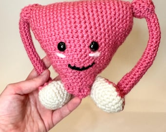 Virkad livmoderplysch tillverkad på beställning, handgjord amigurumi gosedjursleksak