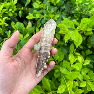 Handmade Crystal Wand Apple Wood Wand Clear Quartz Wands Healing Crystals Handmade Scepter Protective Wand Wiccan Altar Idea