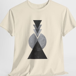 Minimal Line Art Tee - Contemporary Geometric Abstract Shapes Shirt