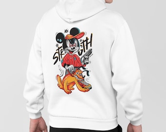 Bluza z kapturem Urban Cartoon Fleece: Bluza w stylu ulicznym