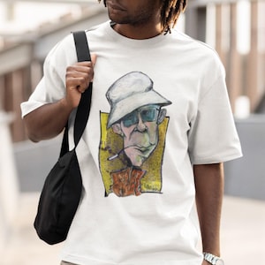 Chemise de style peur et dégoût, t-shirt d'art inspiré de Hunter S. Thompson, conception d'écrivain psychédélique, cadeau vintage trippy pour les amateurs de lecture