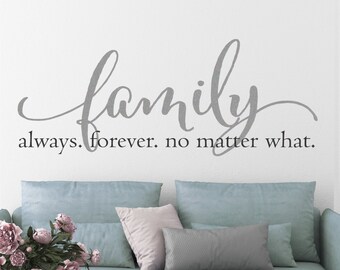 Farmhouse Decor Family Sign Vinyl Lettering OR Stencil/  Living Room Decor Gallery Wall Art/ Vinyl Decal