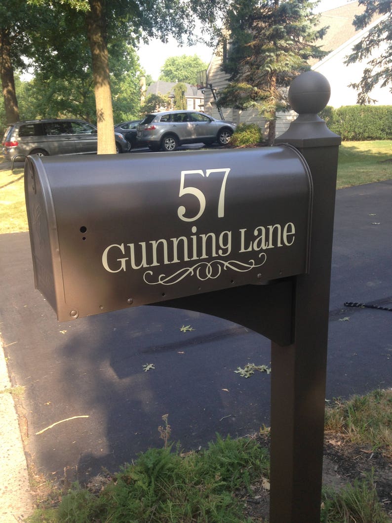 Set of 2 Custom Mailbox Address Vinyl Decal Stickers Mail Box Etsy