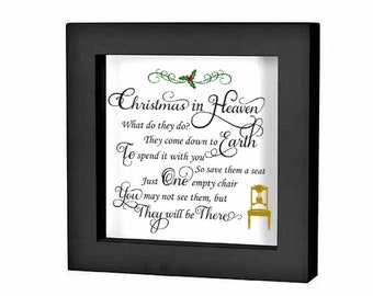 Christmas in Heaven Poem Vinyl Decal Christmas Decoration Christmas Memorial Gift Sympathy Gift Christmas Sign Christmas Remembrance Gift