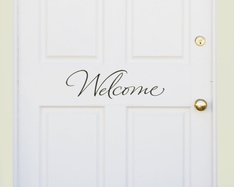 Welcome Sign Porch Decor/ Door Decor/ Trending Now Entryway Decor/ Home Decor/ Vinyl Lettering/ Vinyl Decal image 4