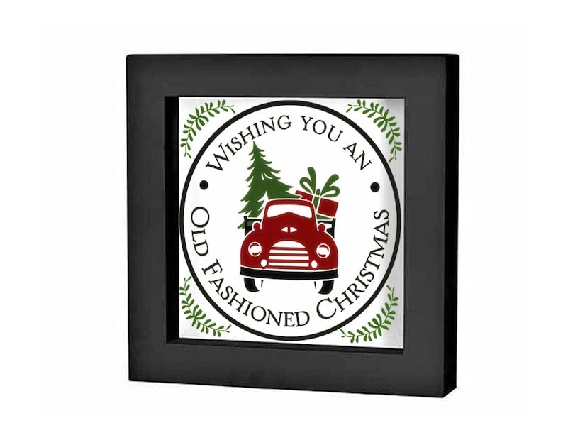 Glass Block Decals/ Christmas Vinyl Decals / Vintage Christmas Etsy