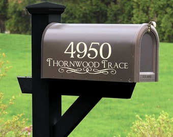 Mailbox Decals- Mailbox Numbers- House Numbers Mailbox Stickers- Post Box Mailbox Address Decals