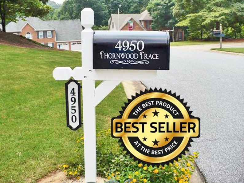 Mailbox Decals- Mailbox Numbers- House Numbers Mailbox Stickers- Post Box Mailbox Address Decals